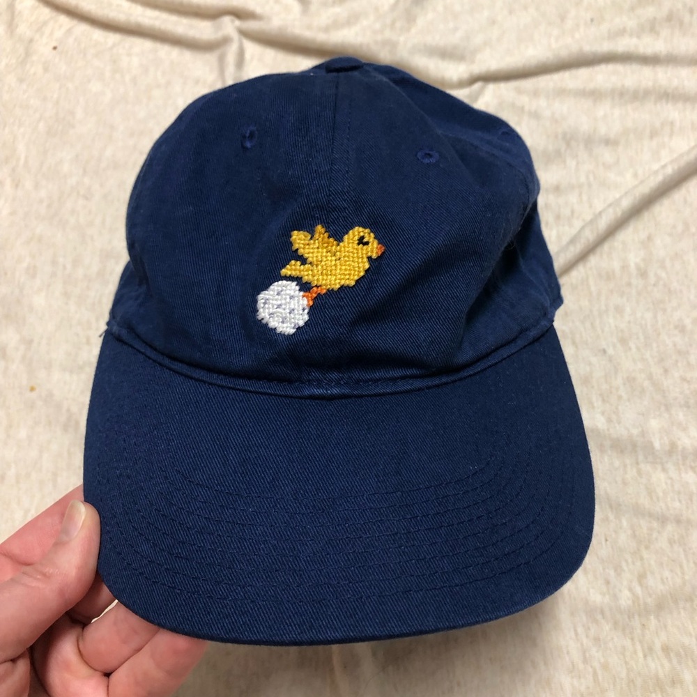 Smathers & Branson Needlepoint Ball Cap Golf Birdie 100% Cotton Embroidered